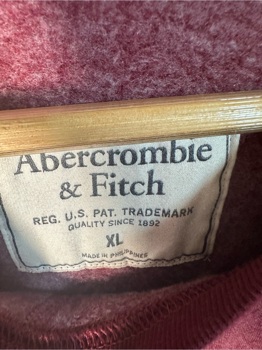 Abercrombie & Fitch Deep Wine Pullover Sweatshirt - Picture 5 of 6